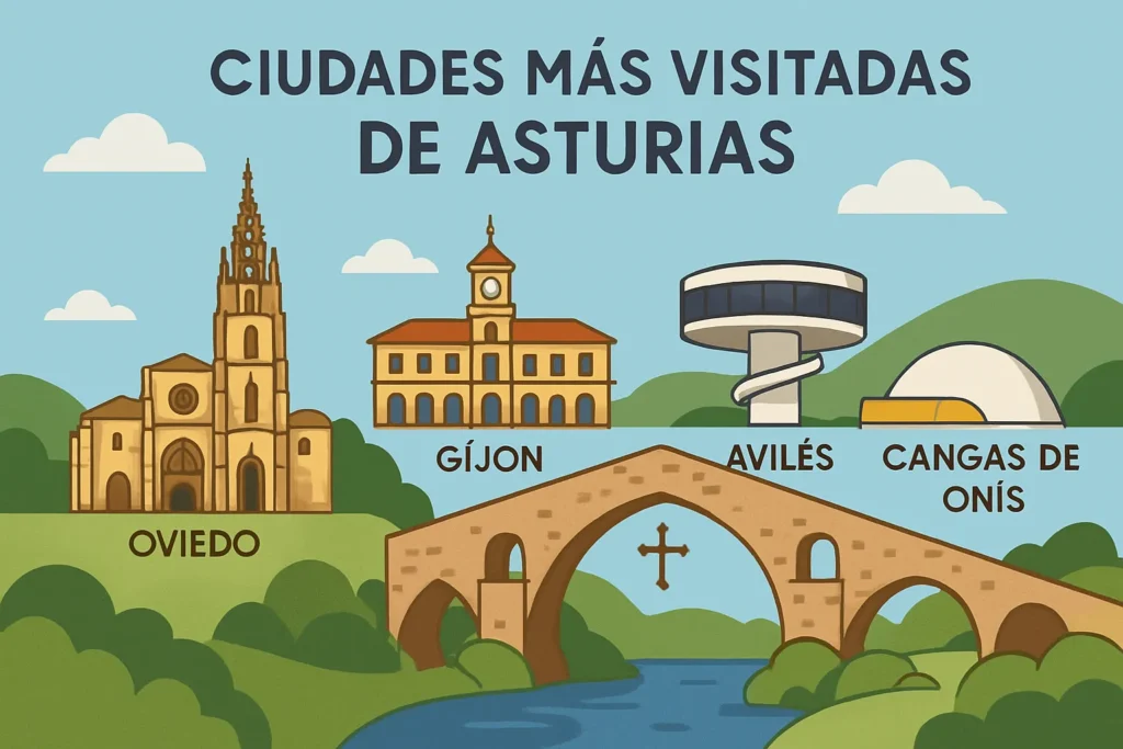 ciudades más visitadas de Asturias